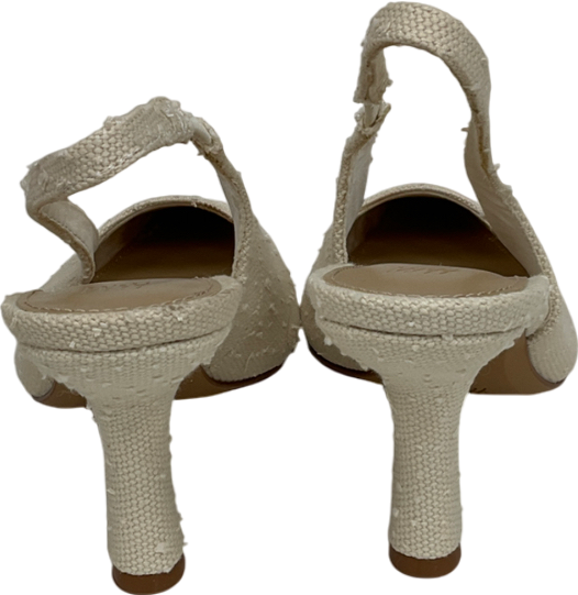 H&M Cream Textured Slingback UK 3 EU 36 👠