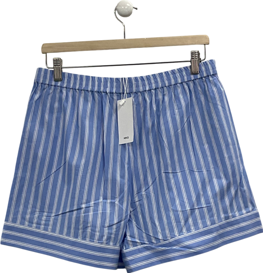 MANGO Blue Pop Stripe Shorts UK XL