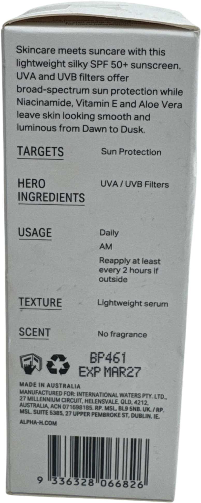 Alphah Dawn To Dusk Spf 50+ Serum 50ml