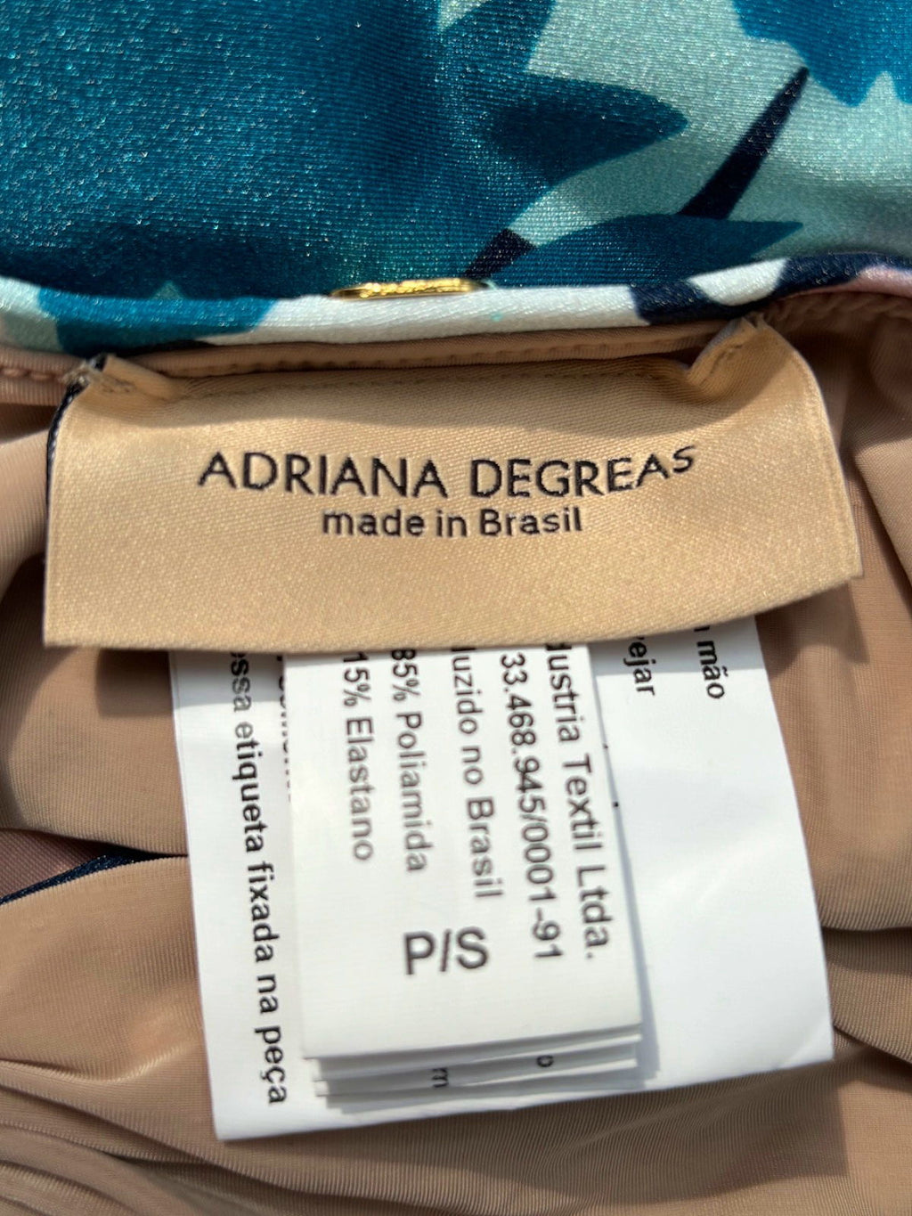 Adriana Degreas Multicolour Floral Cutout Swimsuit Petite UK S