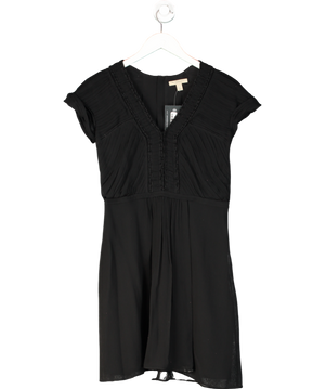 Burberry Brit Black Moya V-Neck Silk Mini Dress UK 6