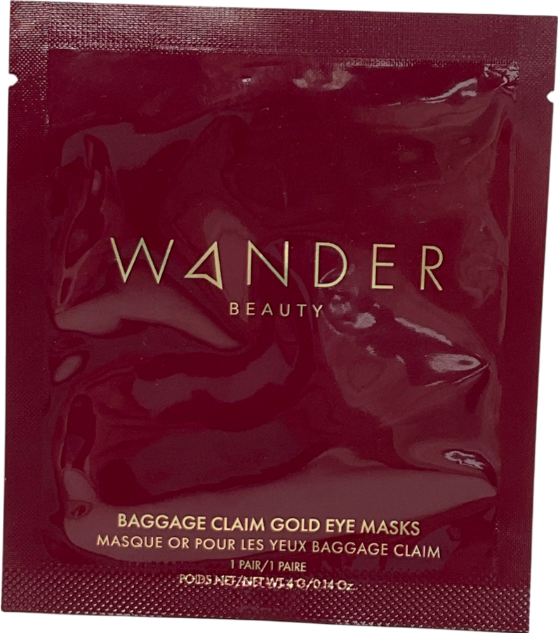 Wander Beauty Baggage Claim Gold Eye Mask 1 pair