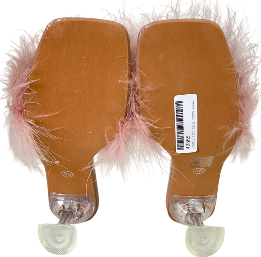 Pink Fluffy Heels UK 3 EU 36 👠
