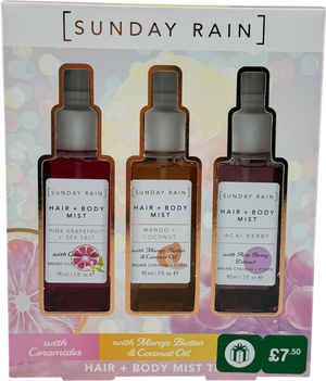Sunday rain Hair & Body Mist Trio X3 90ml