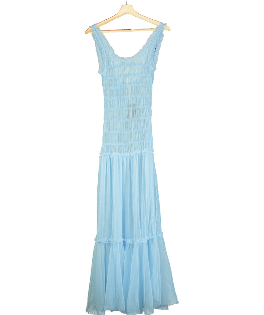 Free People Blue Smock About It Slip Dress UK XS