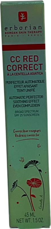 Erborian Cc Red Correct - Colour Correcting Anti-redness Cream With Soothing Effect 45ml