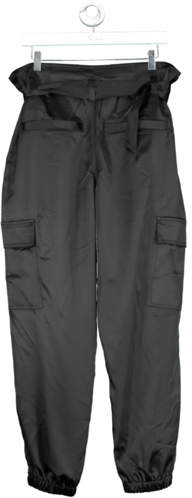 River Island Black CASL Cargo Trousers UK 14