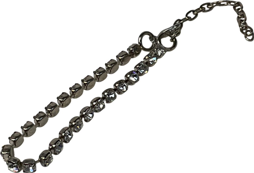 Metallic Diamanté Clasp Bracelet One Size