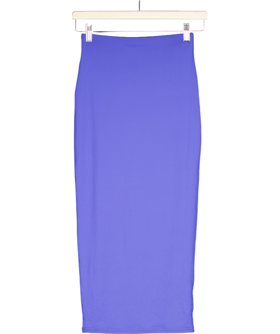 Meshki Blue Stretch Jersey Midi Skirt UK XS