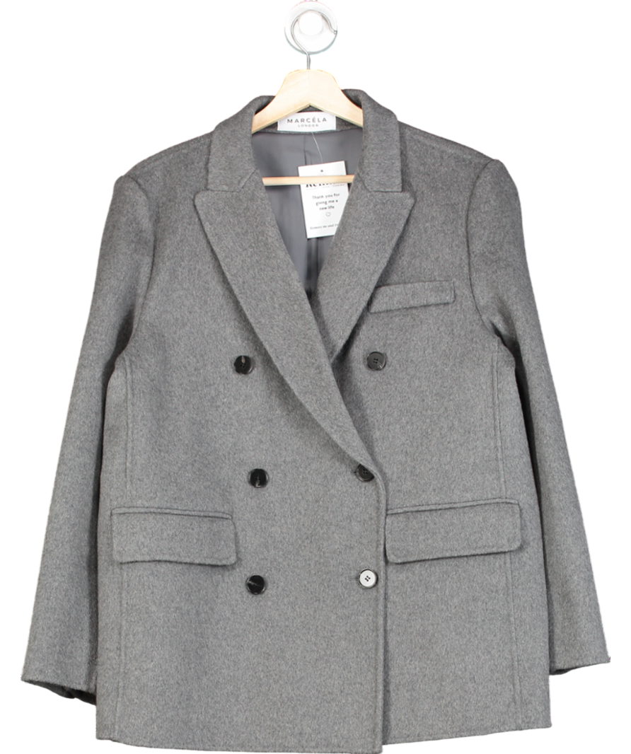 Marcela Grey Brushed Wool Blazer UK S