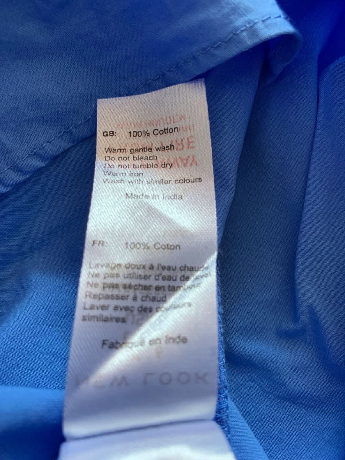 New Look Blue K Percy Poplin Shirt UK 6