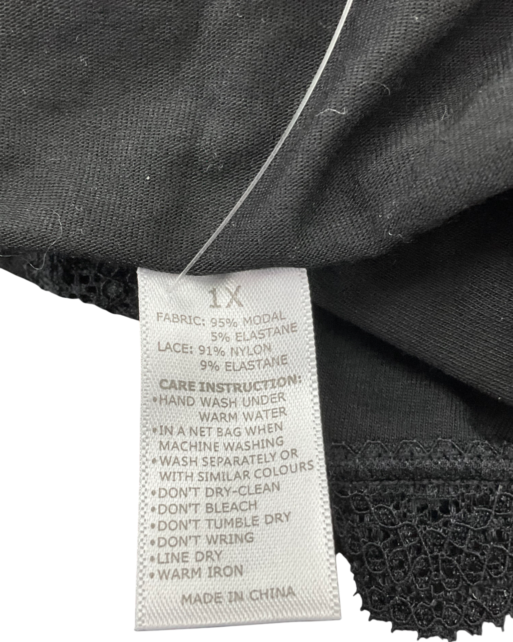 Stripe & Stare Black High Rise Knicker UK 14