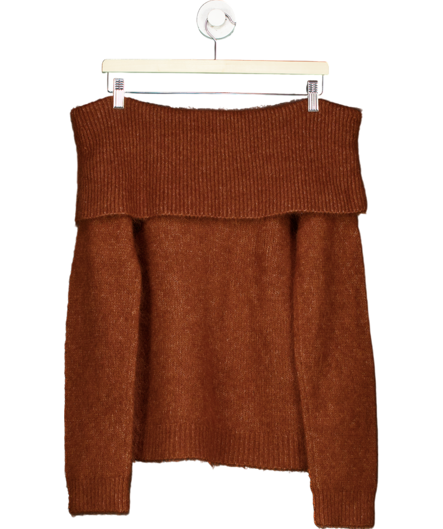 Sezane Brown Aurore Wool/Mohair Blend Jumper UK M