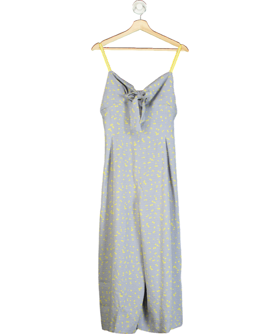 Free People Blue / Grey Coming Home Romper Jumpsuit UK M