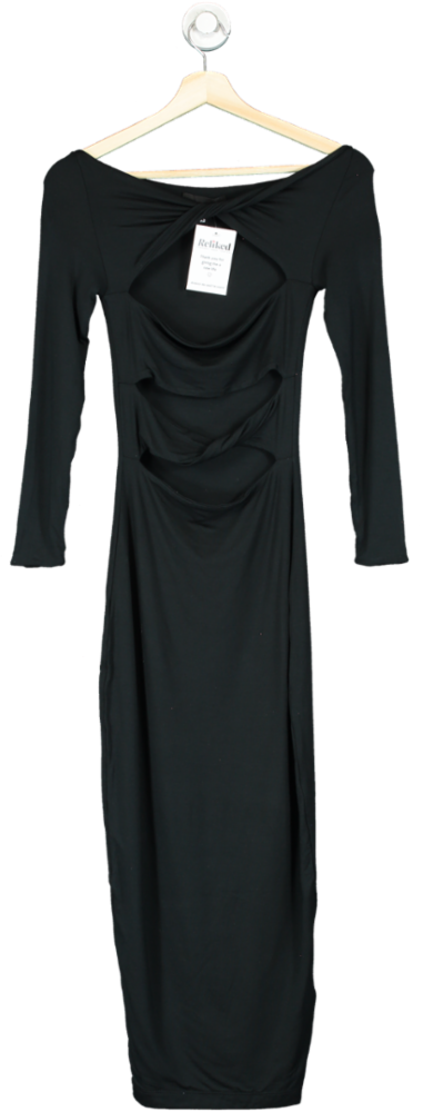 SER.O.YA Black Cutout Maxi Dress UK XS