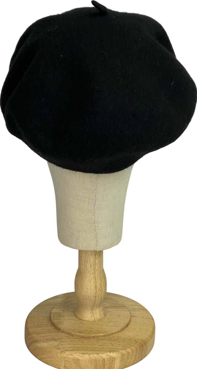 sacred hawk Black Hawk Embellished Beret Hat One Size