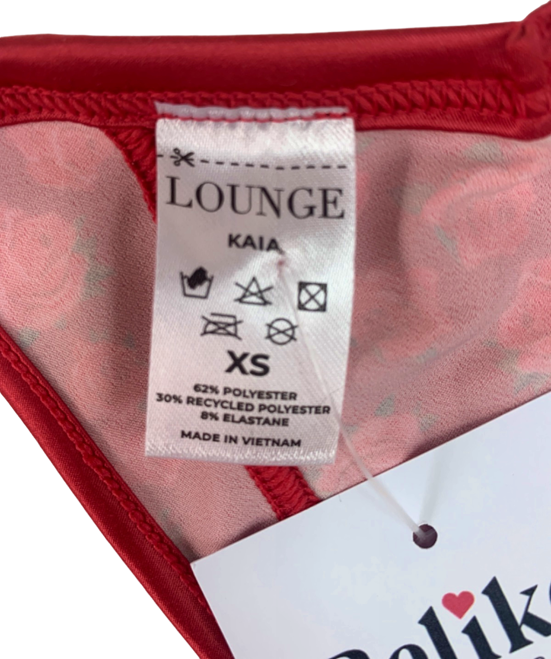 Lounge Red Floral Kaia Thong XS
