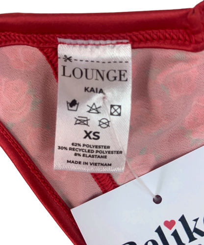 Lounge Red Floral Kaia Thong XS