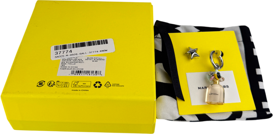 Marc Jacobs White Mini Icon Perfect Earrings