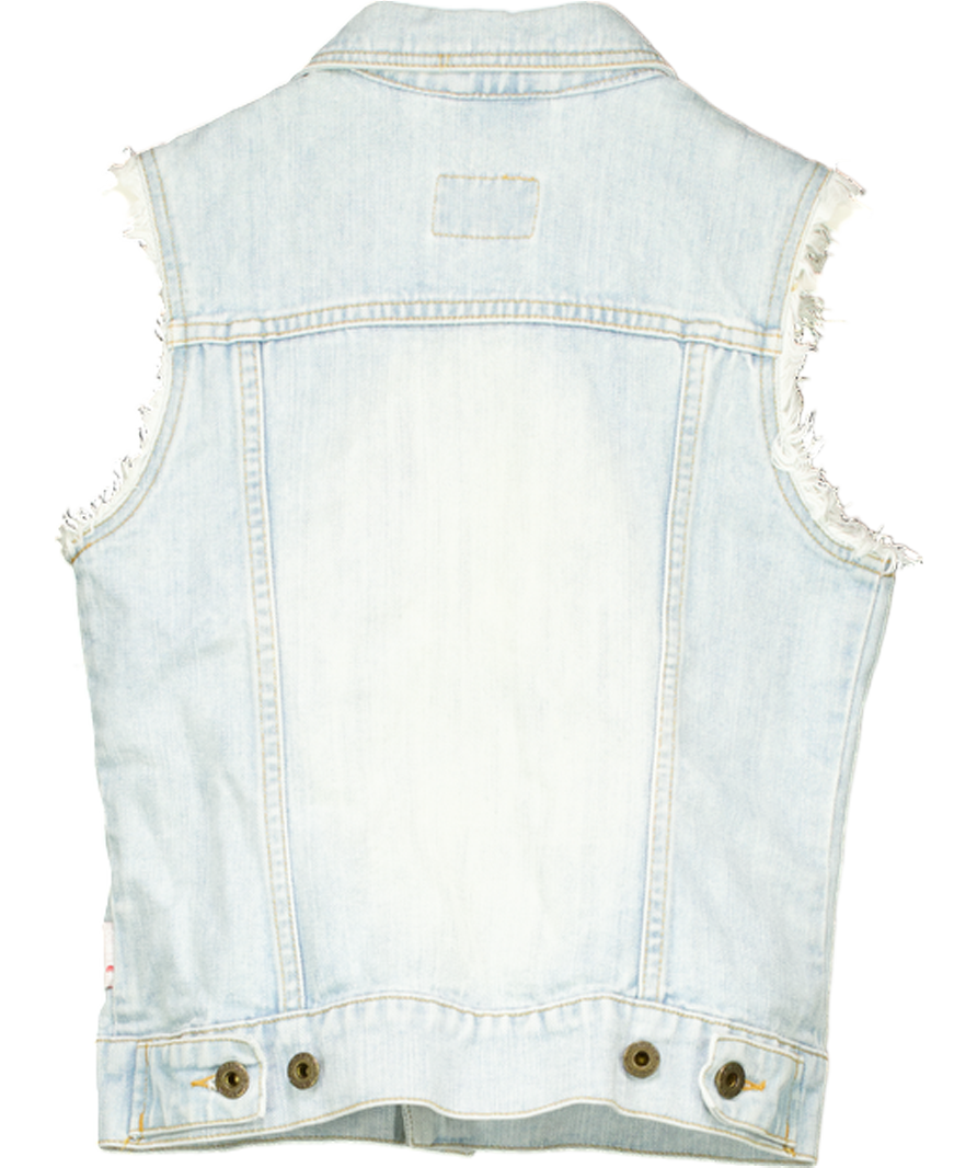 H&M Blue Denim  Button Up waistcoat 13 Years
