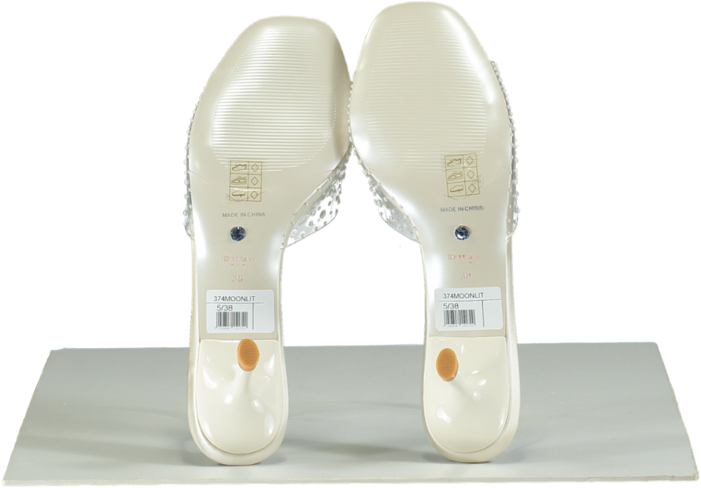 Dune Ivory Sea Pearl Bridal Mule Heels EU 38 UK 5