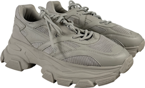 Bershka Grey Chunky Cleated Trainer In Stone Colour UK 7 EU 41