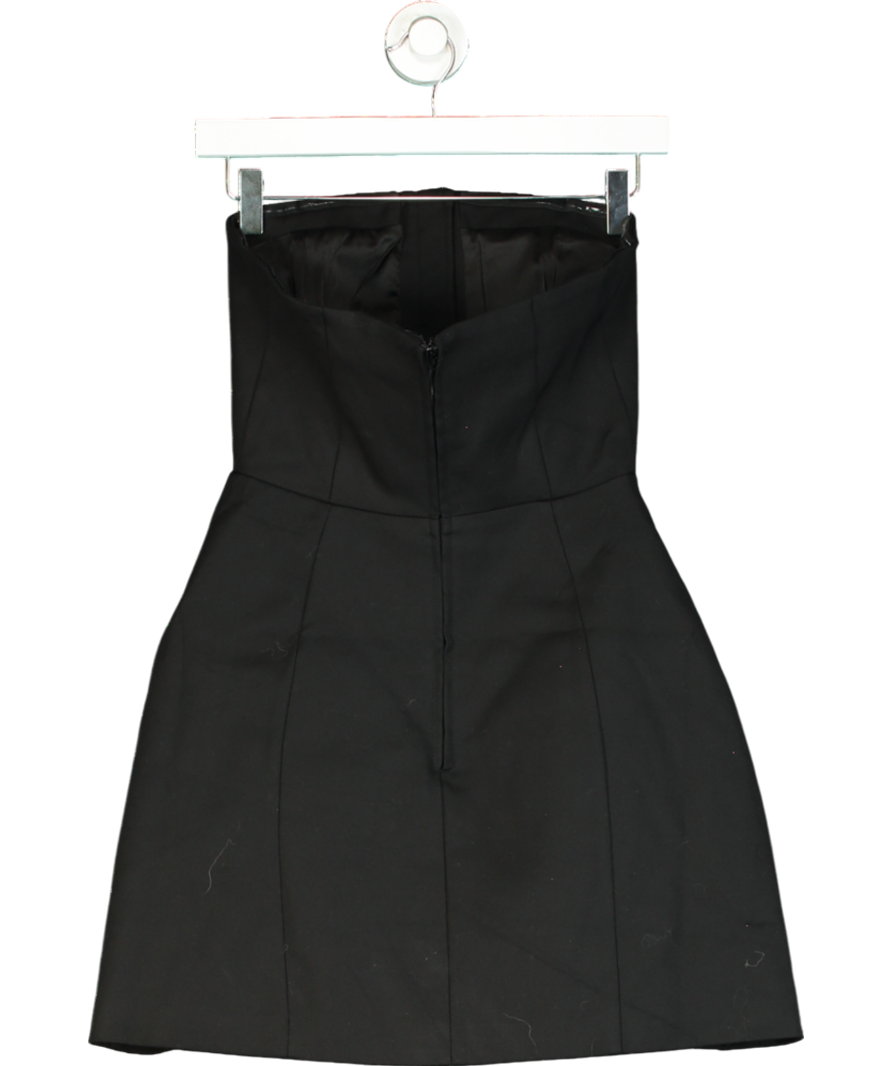 Club L Black Bandeau Tailored Buttoned Mini Dress UK 8