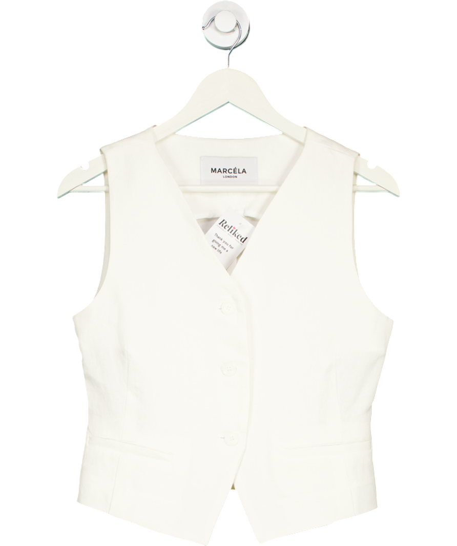 Marcela White Gilda Vest Waistcoat UK S/M