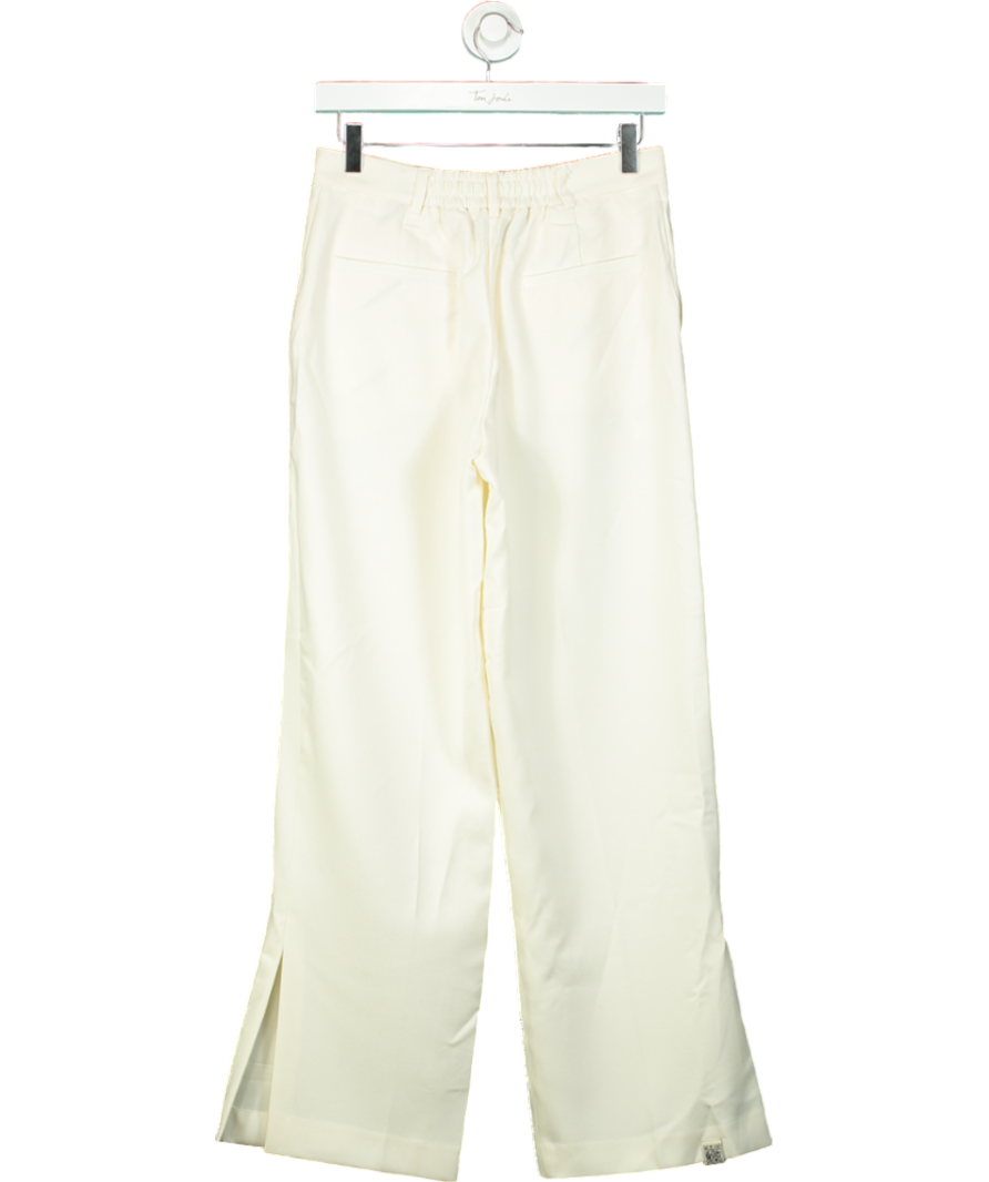 The Giving Movement Cream Wide-leg Smart Trouser UK S