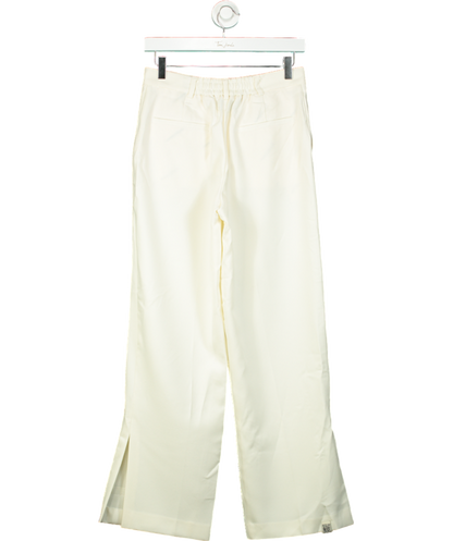 The Giving Movement Cream Wide-leg Smart Trouser UK S