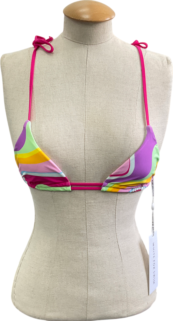 White Fox Multicoloured True Colours Bikini Top UK XS