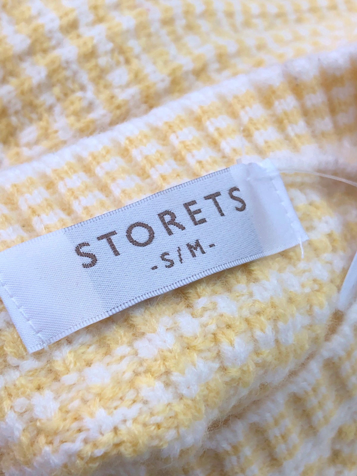 Storets Yellow Tweed Button-Front Top UK S/M