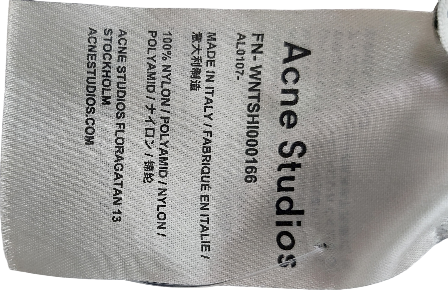 Acne Studios Grey Star Print Long Sleeve Top UK S