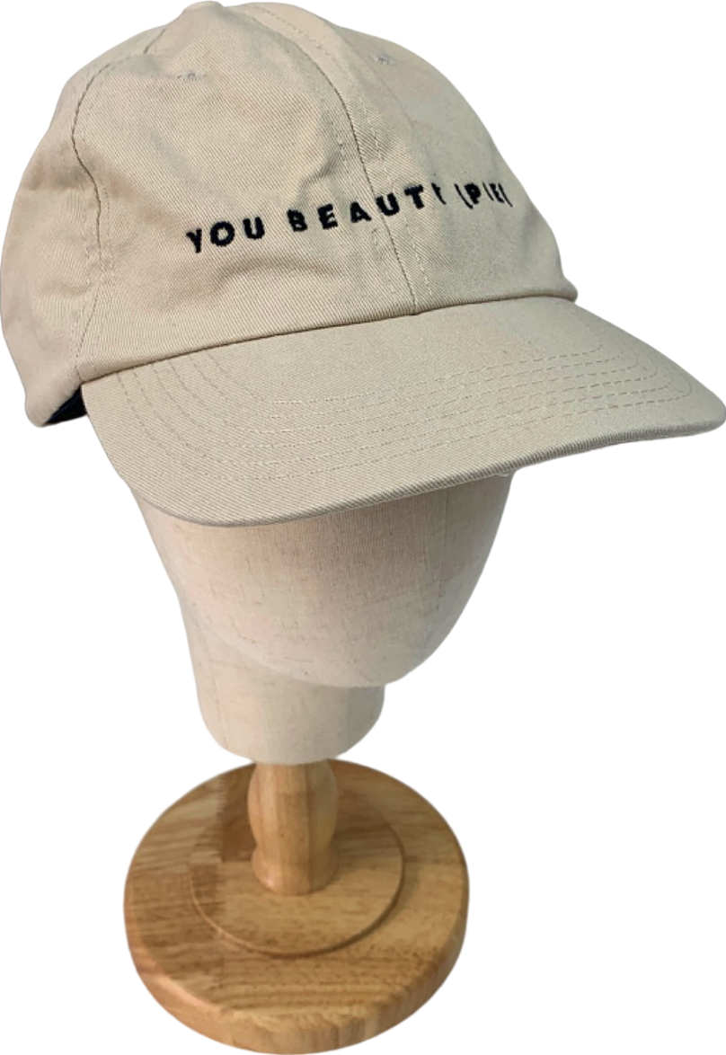 Beauty Pie Beige Cotton Baseball Cap One Size