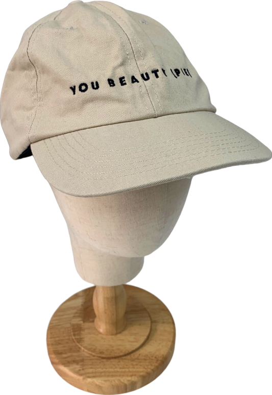 Beauty Pie Beige Cotton Baseball Cap One Size