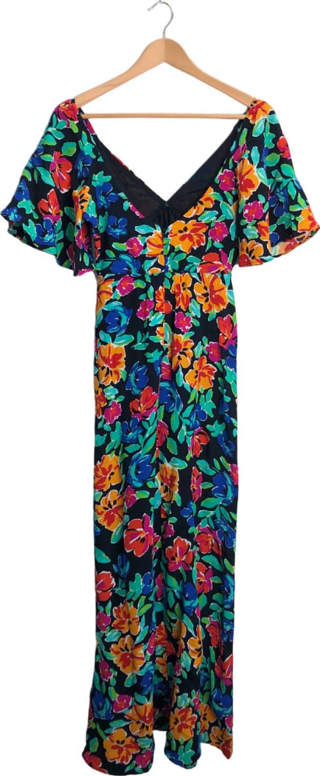 Dancing Leopard Multicolor Floral Maxi Dress UK 8