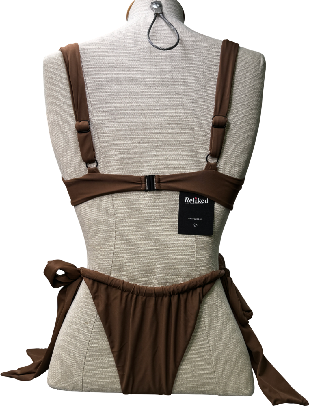 Faithful The Brand Brown 2-piece Esterel Bikini Set UK M