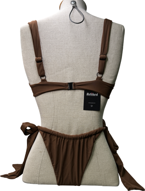 Faithful The Brand Brown 2-piece Esterel Bikini Set UK M