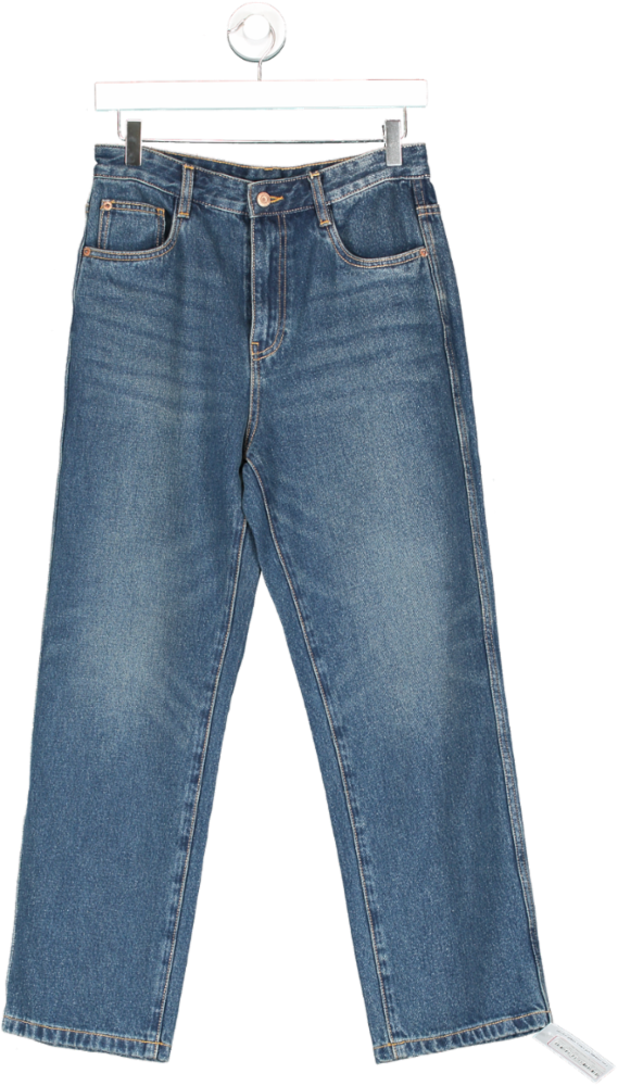 MO&Co. Blue High Waist Straight Leg Jeans W28