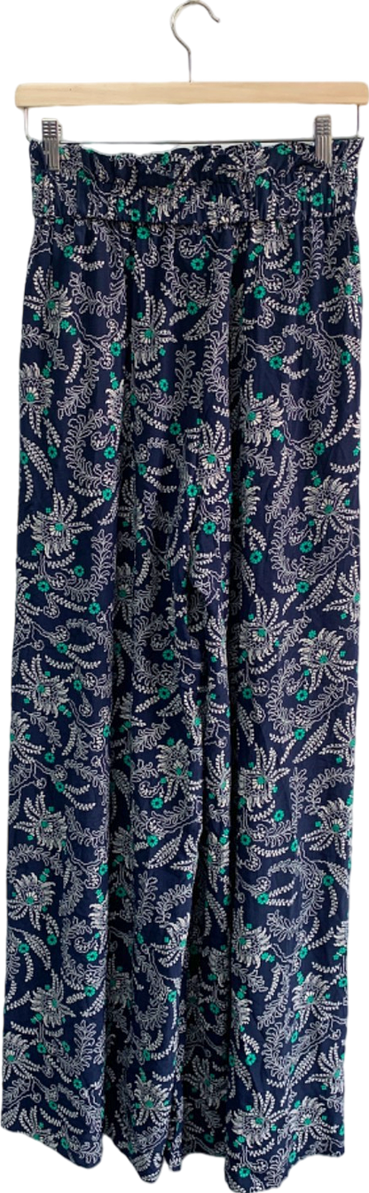 Claudie Pierlot Navy Floral Print Trousers 40UK 12
