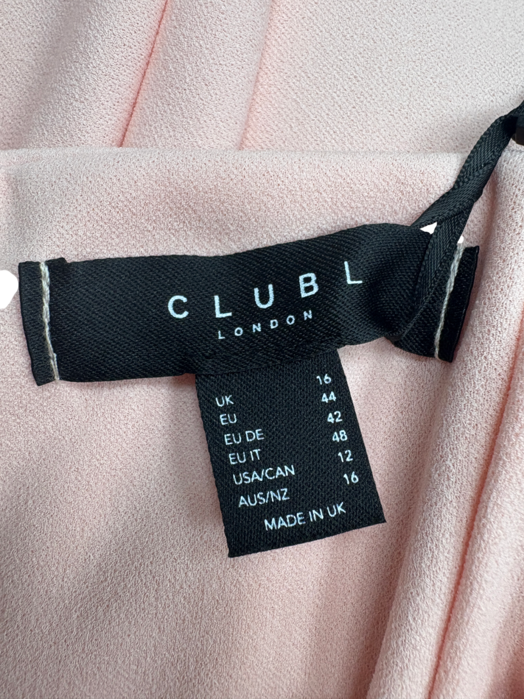 Club L Pink Parina Strappy Volume Midi Dress UK 16