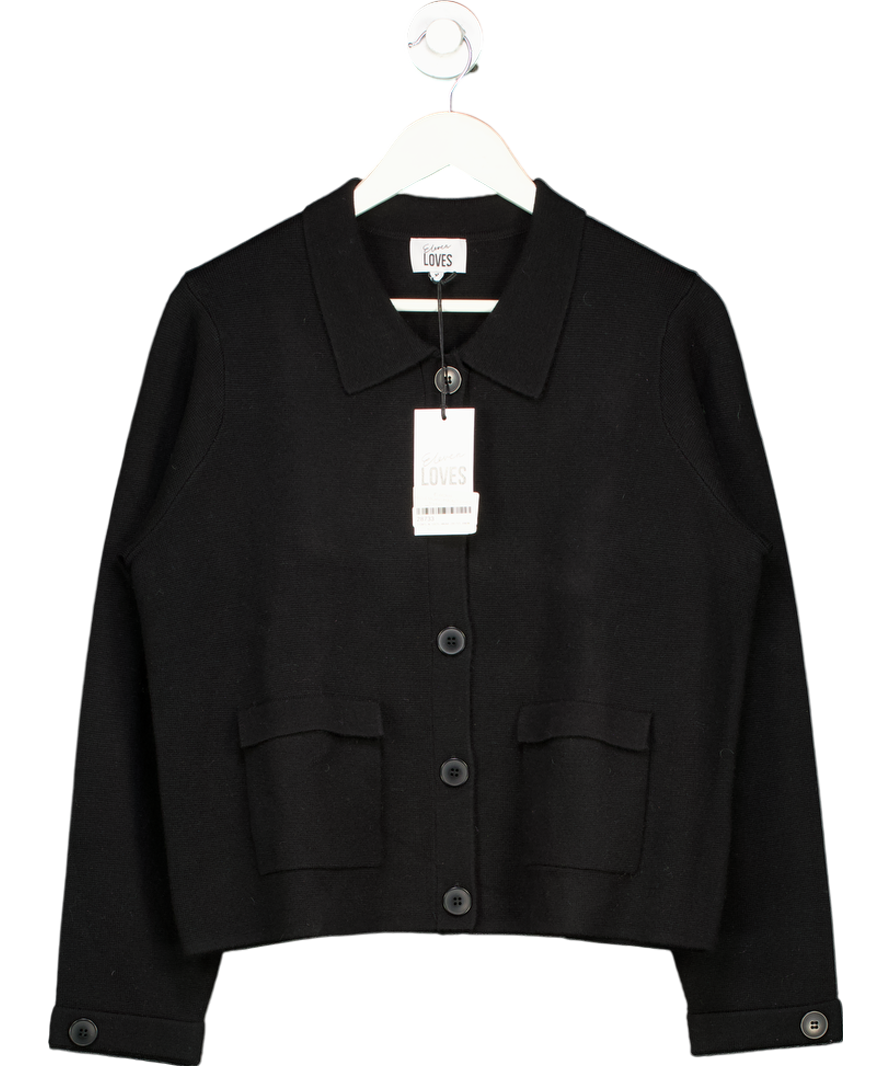 Eleven Loves Maeve Milano Pocket Wool Blend Knitted Jacket - Black UK M