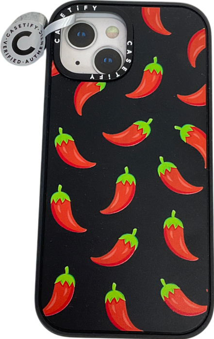 casetify Black Red Chili Pepper Phone Case, Iphone 13 One Size