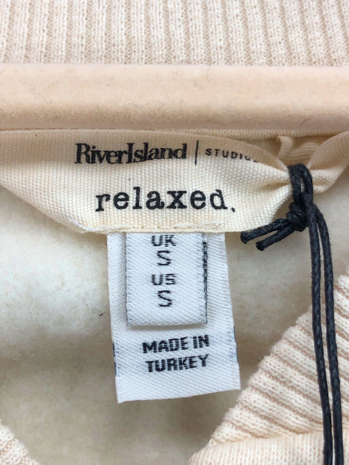 River Island Beige Relaxed Sweatshirt UK S