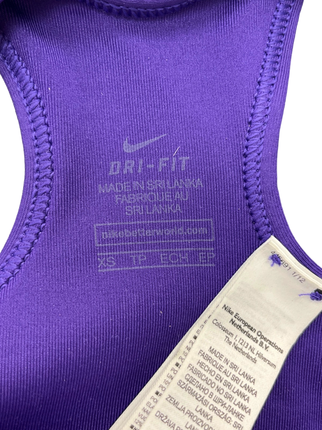 Nike Purple Sports Bra UK M