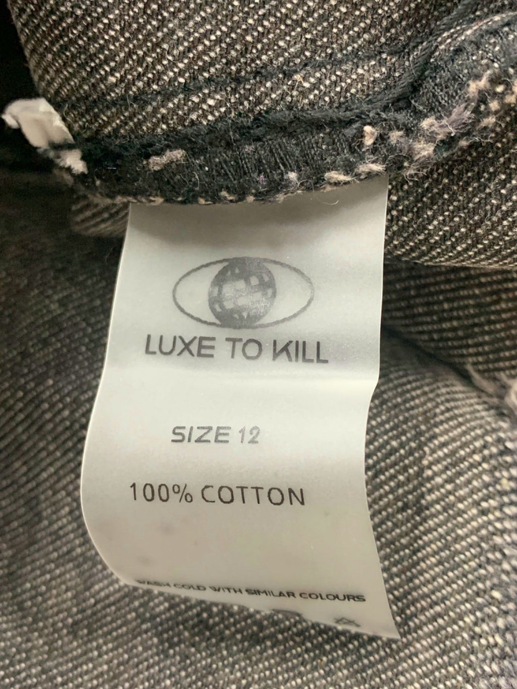 Luxe To Kill Grey Carpenter Cropped Jacket UK 12