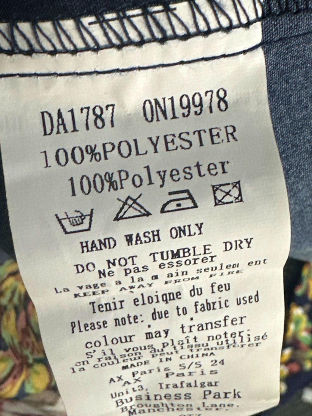 AX Paris Navy Floral Maxi Dress UK 8