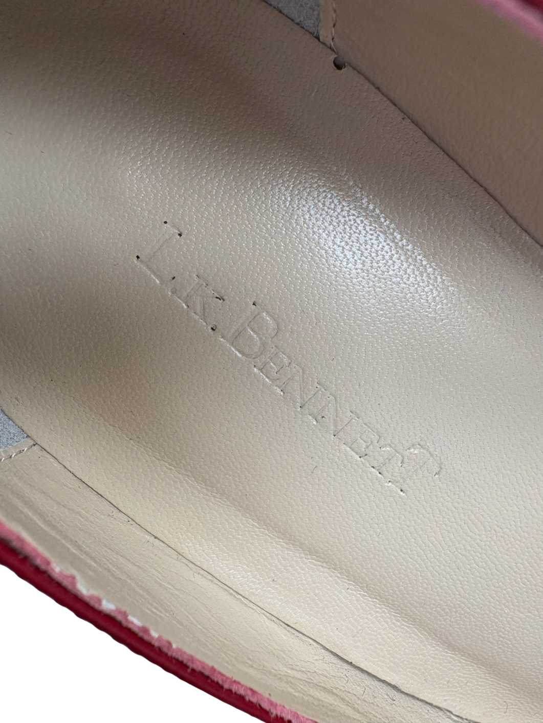 LK Bennett Red Patent Peep Toe Heeled Pumps UK 9 EU 42 👠