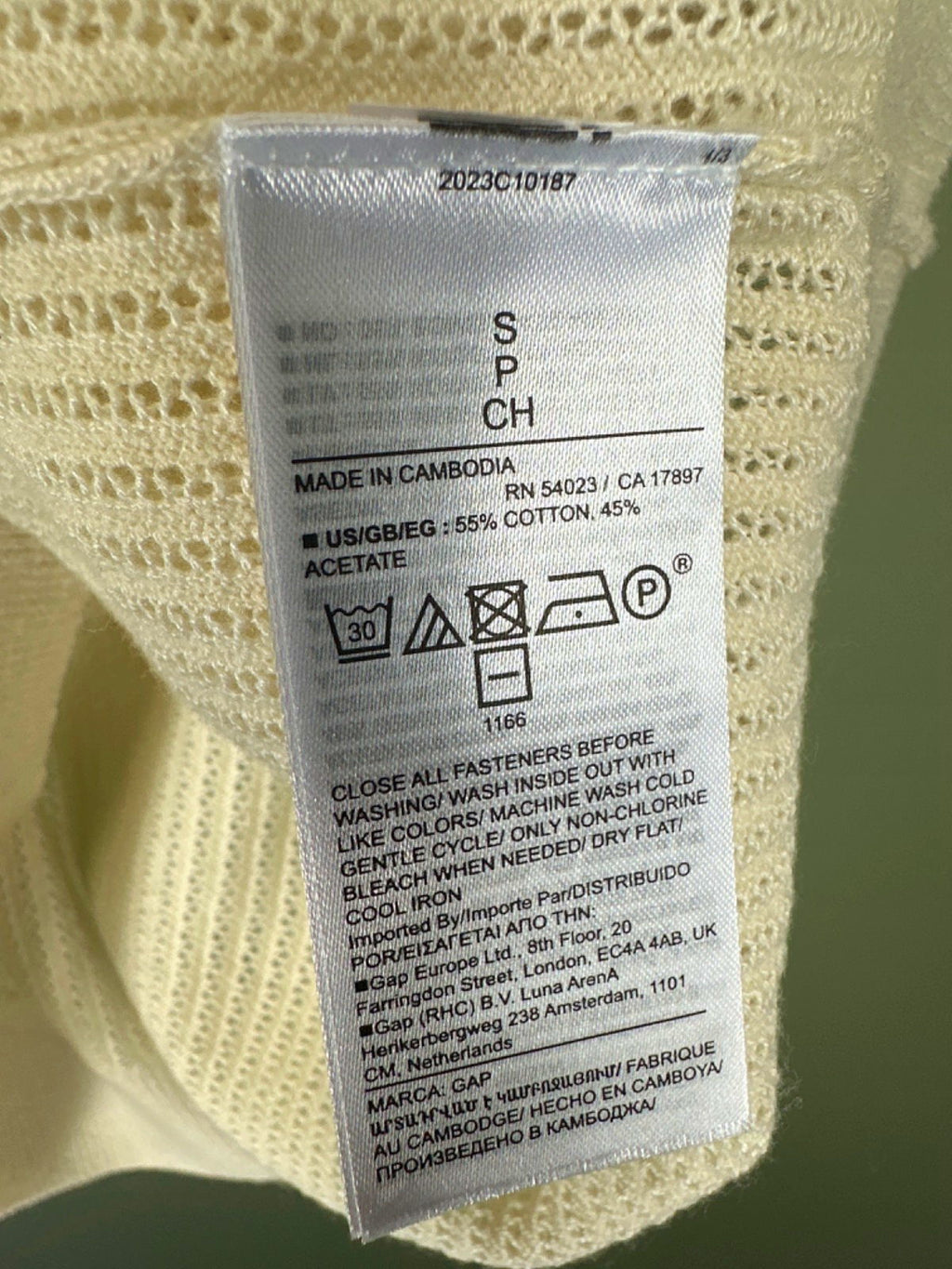 GAP Cream Short Sleeve Knitted Polo Shirt UK S