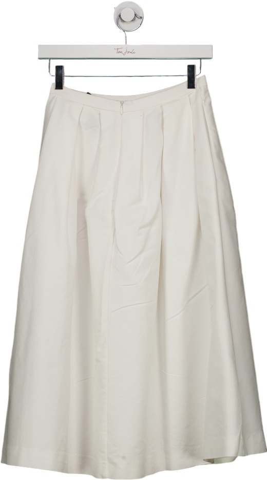 H&M White Circular Skirt UK 6